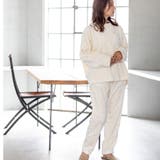 ホワイト | memory fleece メモリーフリースかぶり上下セット | fran de lingerie