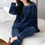 ネイビー2 | ふんわり軽くて暖かいmemory fleece さっと被れるプルオーバー | fran de lingerie