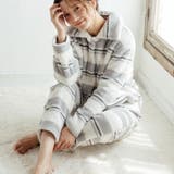ライトグレー | memory fleece メモリーフリース前開き上下セット | fran de lingerie