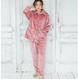 ローズワイン | memory fleece メモリーフリース前開き上下セット | fran de lingerie