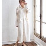 memory fleece メモリーフリースショールカラーワンピース | fran de lingerie | 詳細画像8