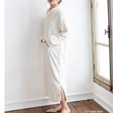 memory fleece メモリーフリースショールカラーワンピース | fran de lingerie | 詳細画像9