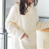 memory fleece メモリーフリースショールカラーワンピース | fran de lingerie | 詳細画像13