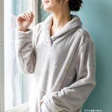 memory fleece メモリーフリースショールカラーワンピース | fran de lingerie | 詳細画像16