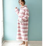 ローズピンク | memory fleece メモリーフリースショールカラーワンピース | fran de lingerie