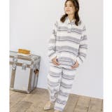 ライトグレー | memory fleece メモリーフリースプルパーカー上下セット(アラン編み | fran de lingerie