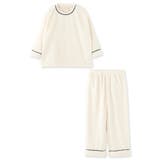 オフホワイト | memory fleece メモリーフリースキッズかぶり上下セット | fran de lingerie