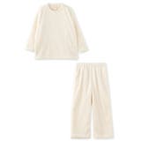 ホワイト | memory fleece メモリーフリースキッズかぶり上下セット | fran de lingerie