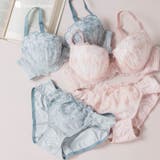 グレー | きらめくフェミニンなフラワー刺繍レース自分らしいバストに | fran de lingerie