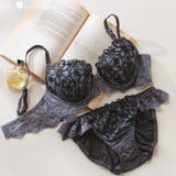 ブラック | マーガレット刺繍のフェミニンランジェリー自分らしいバストに | fran de lingerie