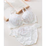 ホワイト | マーガレット刺繍のフェミニンランジェリー自分らしいバストに | fran de lingerie