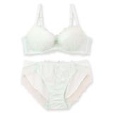 ミント | きらめくフェミニンなフラワー刺繍レース自分らしいバストに 「ナチュラルデイリーブ… | fran de lingerie