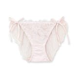 ピンク | きらめくフェミニンなフラワー刺繍レース華やかな紐&バックレース | fran de lingerie