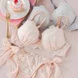クリーム | 軽さが魅力のノンワイヤーブラフェミニンなナチュラルデザイン | fran de lingerie