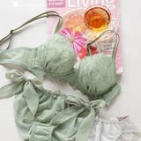 グリーン | 軽さが魅力のノンワイヤーブラフェミニンなナチュラルデザイン | fran de lingerie