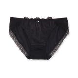 ブラック | フェミニンなナチュラルデザイン使いやすいノーマルショーツ | fran de lingerie