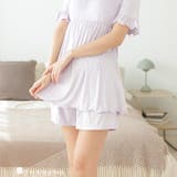 ラベンダー | 餅田コシヒカリさんとコラボレート ナイトブラ付きルームウェアショートパンツ | fran de lingerie
