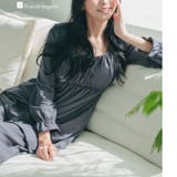 ダークグレー | ナイトブラ付きルーム&ラウンジウェアナイトブラ付き長袖チュニック 「ルナイト | fran de lingerie