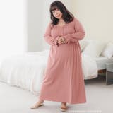 ナイトブラ付きルームウェアナイトブラ付き長袖ロングワンピース 「ルナイト | fran de lingerie | 詳細画像17 