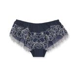 ネイビー | 品ありチュールフラワーリュクスな可愛さ! 「ノーブルティアラブラ003 フレア」 | fran de lingerie