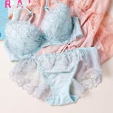 サックス | 品ありチュールフラワー可愛くて響かない 「ノーブルティアラブラ003 バックレー… | fran de lingerie