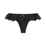 ブラック | ロマンチックランジェリーフェミニン タンガ 「ノーブルティアラブラ004 | fran de lingerie