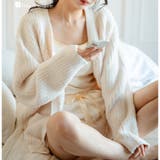 アイボリー | ふわふわ＆さらさらの極上手触りユニセックスが嬉しい楽ちんニット 「パウダーもこ | fran de lingerie