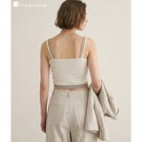 オフ2 | 選べるデザイン カップ付きクロップドキャミ 「プリティプル | fran de lingerie