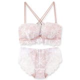 チューブブラ、2WAYストラップ王道レース×サテン 「スフレフィット001 | fran de lingerie | 詳細画像4