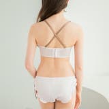 チューブブラ、2WAYストラップ 刺繍で描くリッチなマドラスチェック「スフレフィ… | fran de lingerie | 詳細画像18