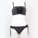 チューブブラ、2WAYストラップ 刺繍で描くリッチなマドラスチェック「スフレフィ… | fran de lingerie | 詳細画像30