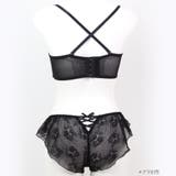 刺繍で描くリッチなマドラスチェックデザイン「スフレフィット002」バックレースシ… | fran de lingerie | 詳細画像16 