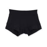 ブラック | ベーシックなものこそ上質に包まれる優しい履き心地 「シルりら ゴム無し一部丈ショ… | fran de lingerie