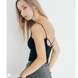 ブラック | さらっと滑らかなシルキーリネンクロップド丈のパッド付きキャミ 「シルキーリネン … | fran de lingerie