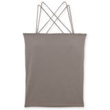 さらっと滑らかなシルキーリネンシンプルデザインのパッド付きキャミ 「シルキーリネ… | fran de lingerie | 詳細画像2