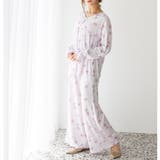 ラベンダー | tororelax とろリラプルオーバー&ワイドパンツ・上下セットパジャマ | fran de lingerie