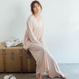 ベージュ | tororelax とろリラプルオーバー&ワイドパンツ・上下セットパジャマ | fran de lingerie