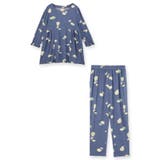 ネイビー | ≪tororelax とろリラ≫ 七分袖プルオーバー&テーパードパンツ | fran de lingerie