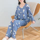 ≪tororelax とろリラ≫ 胸元タック長袖プルオーバー＆リラックスロングパ… | fran de lingerie | 詳細画像6 