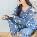 ≪tororelax とろリラ≫ 胸元タック長袖プルオーバー＆リラックスロングパ… | fran de lingerie | 詳細画像7 