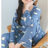 ≪tororelax とろリラ≫ 胸元タック長袖プルオーバー＆リラックスロングパ… | fran de lingerie | 詳細画像8 