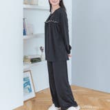 ≪tororelax とろリラ≫ 前開き長袖シャツ＆イージーロングパンツ | fran de lingerie | 詳細画像6 