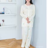 ≪tororelax とろリラ≫ 前開き長袖シャツ＆イージーロングパンツ | fran de lingerie | 詳細画像9 