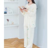 ≪tororelax とろリラ≫ 前開き長袖シャツ＆イージーロングパンツ | fran de lingerie | 詳細画像11 