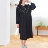 ≪tororelax とろリラ≫ マタニティにも、長袖半開きロングワンピース | fran de lingerie | 詳細画像4