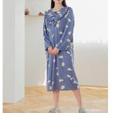 ≪tororelax とろリラ≫ マタニティにも、長袖半開きロングワンピース | fran de lingerie | 詳細画像10