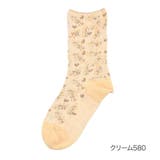 クリーム580 | 福助 靴下 小花柄 | 福助オンラインストア