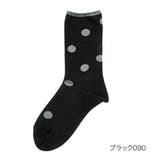ブラック090 | 福助 靴下 ラメドット柄 | 福助オンラインストア