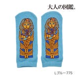 Ｌブルー775 | 大人の図鑑 靴下 ツタンカーメンの棺 スニーカー丈 (3282-15N) | 福助オンラインストア