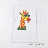 Hiden giraff500 | MULGA(モルガ) Tシャツ アニマル柄 半袖 綿素材 (MG9F0101) | 福助オンラインストア